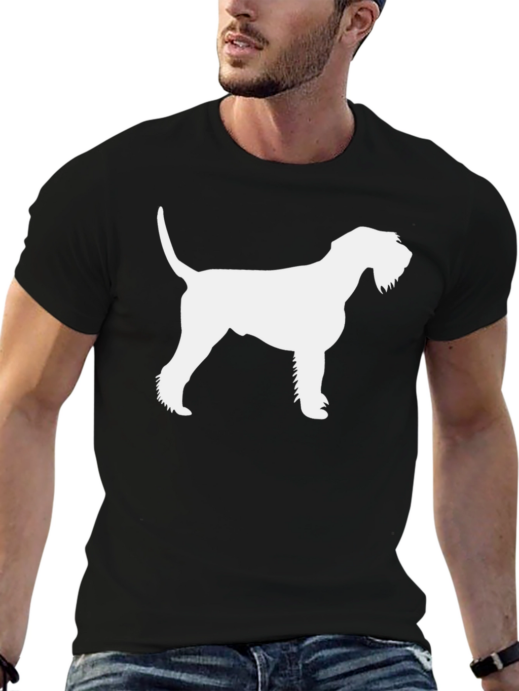 Schnauzer Silhouette Graphic Tee