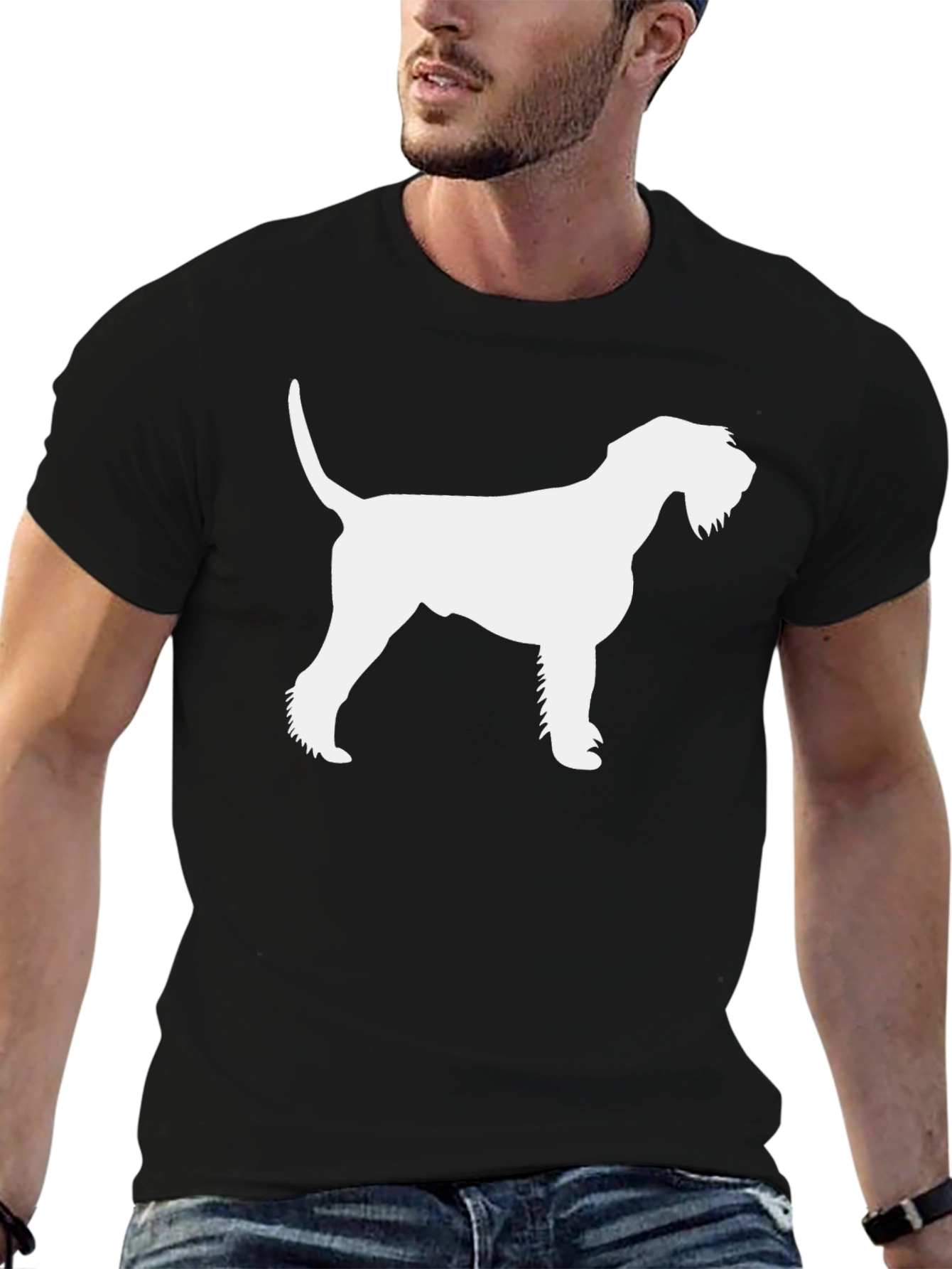 Schnauzer Silhouette Graphic Tee