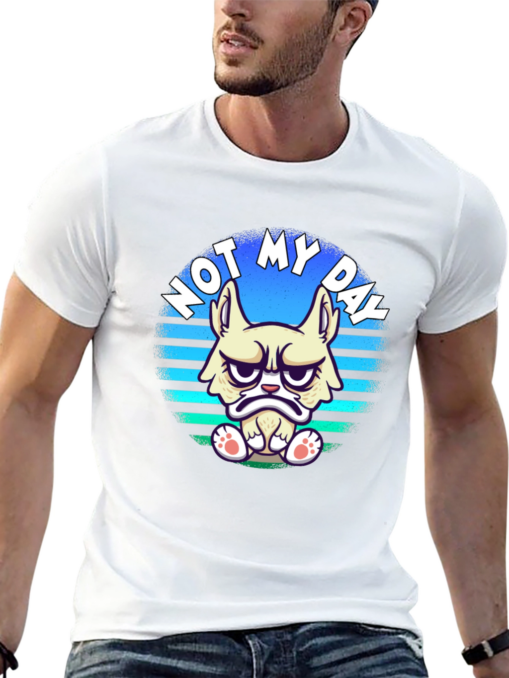 Grumpy Cat T-Shirt - Not My Day Black Tee