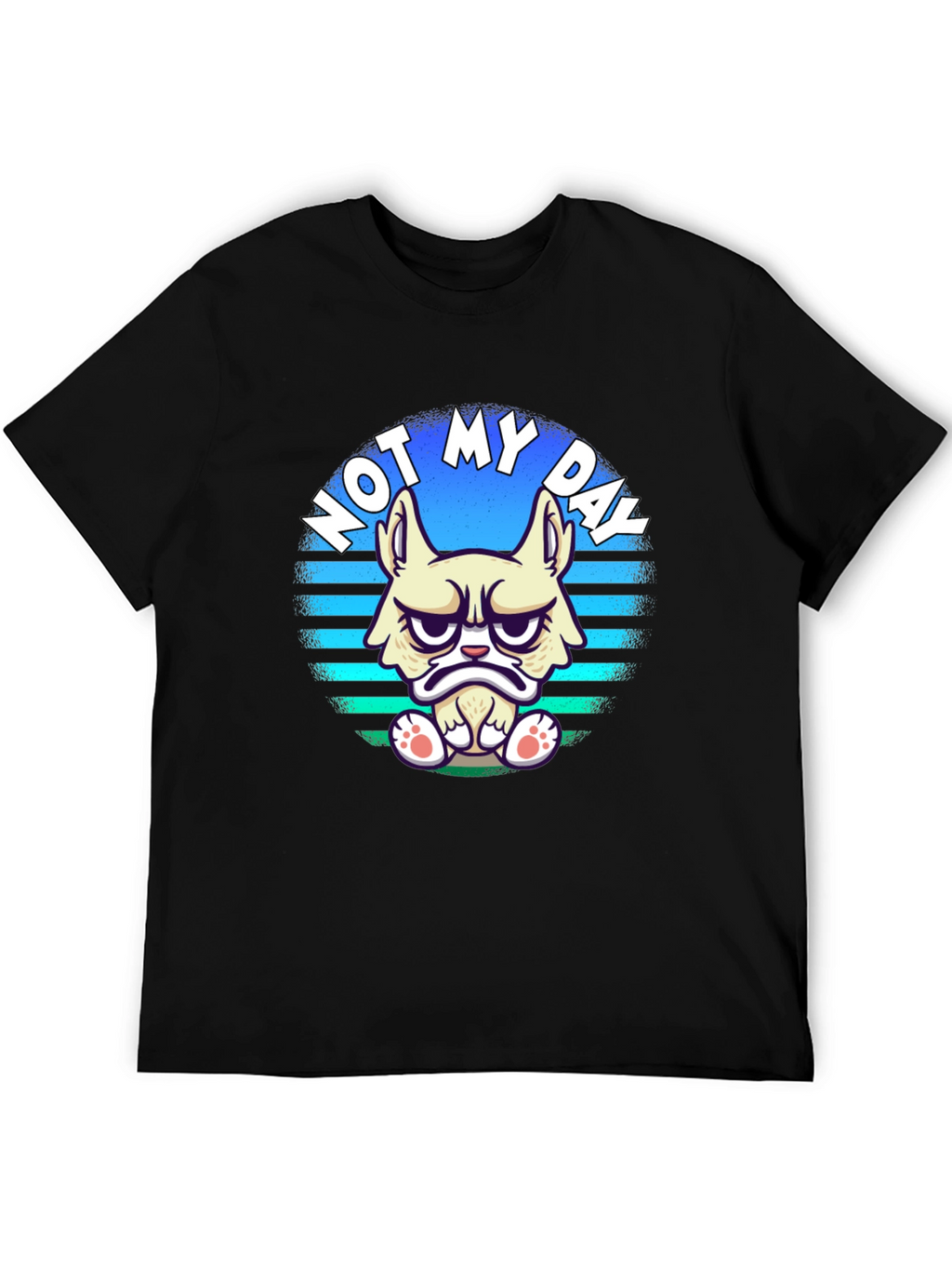 Grumpy Cat T-Shirt - Not My Day Black Tee