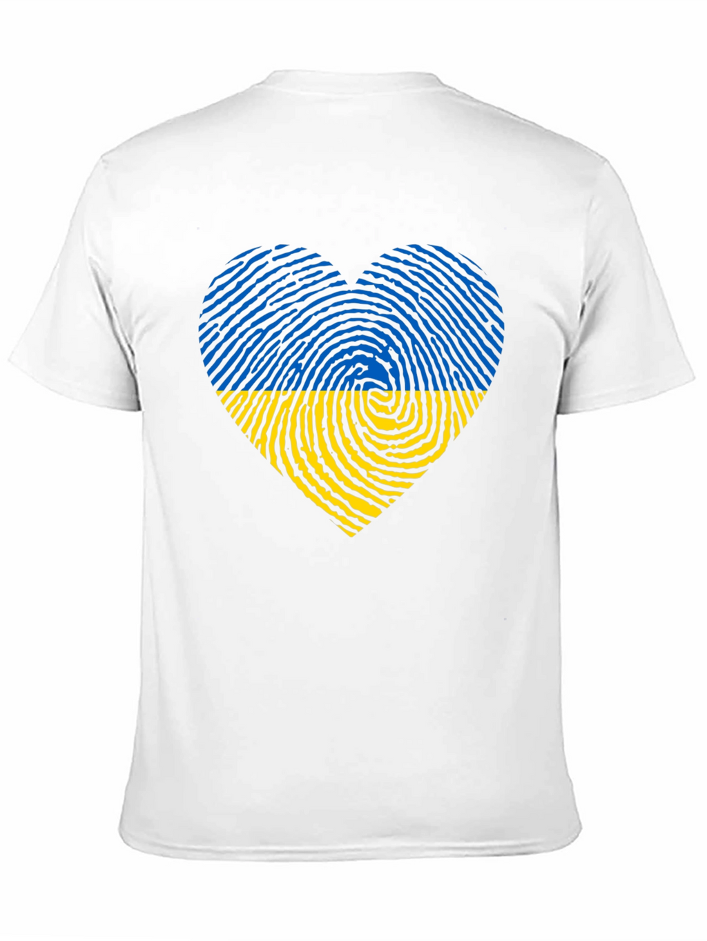 Ukraine Flag Heart Black T-Shirt