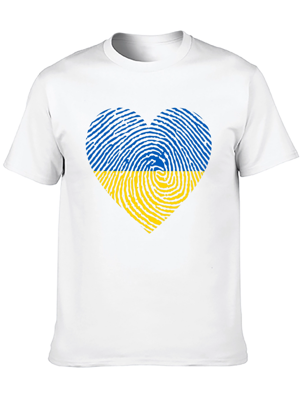 Ukraine Flag Heart Black T-Shirt
