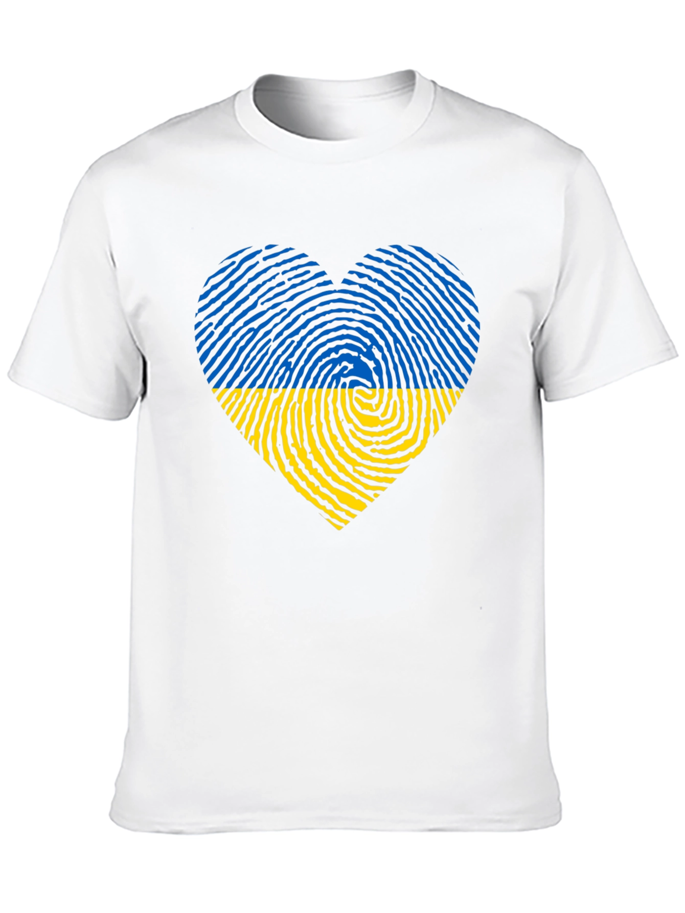 Ukraine Flag Heart Black T-Shirt