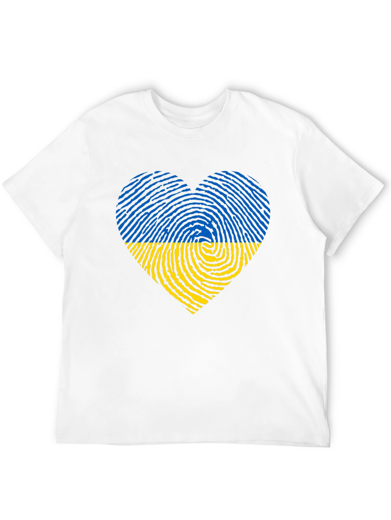 Ukraine Flag Heart Black T-Shirt