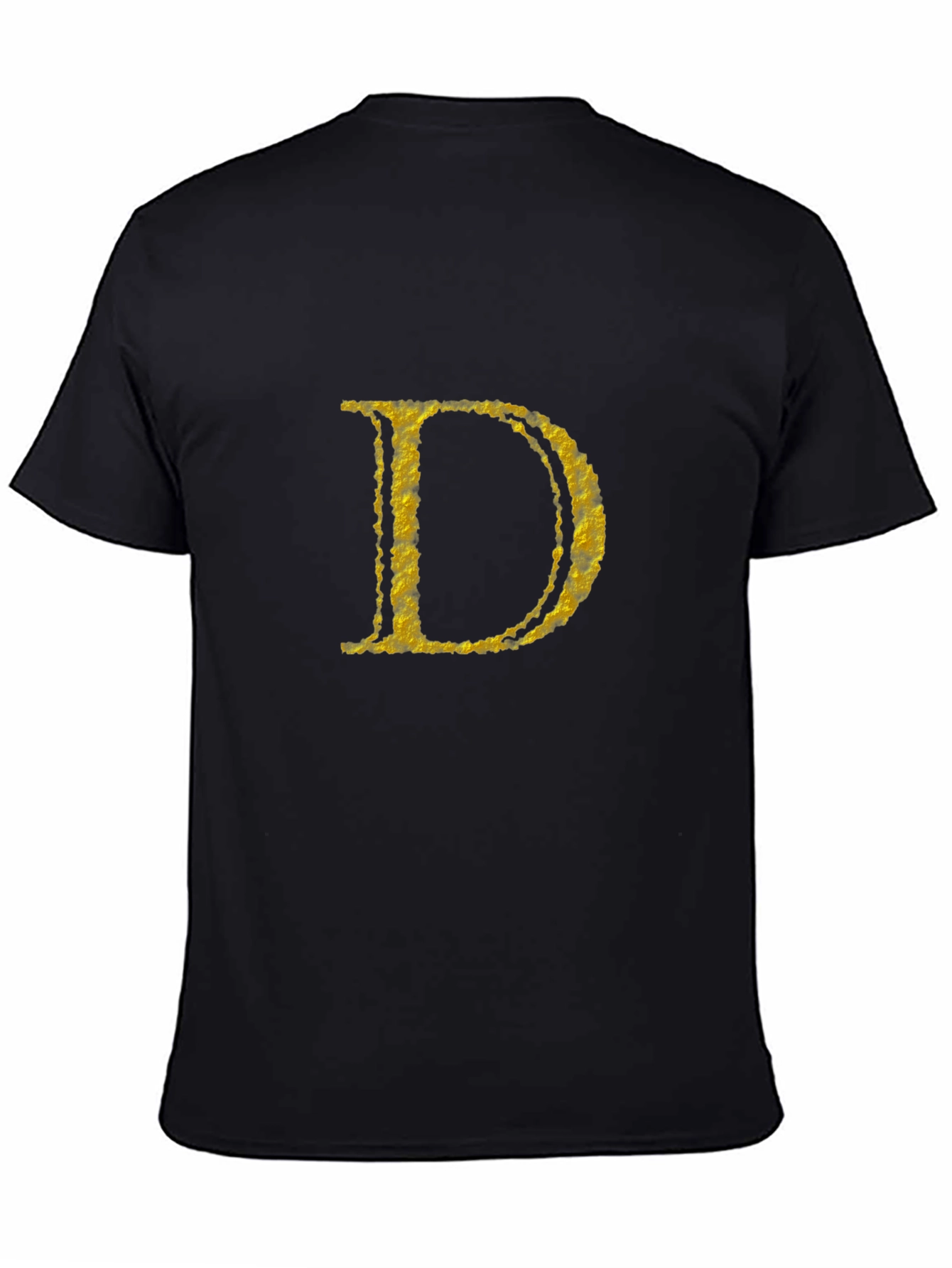 Gold Initial D Black T-Shirt