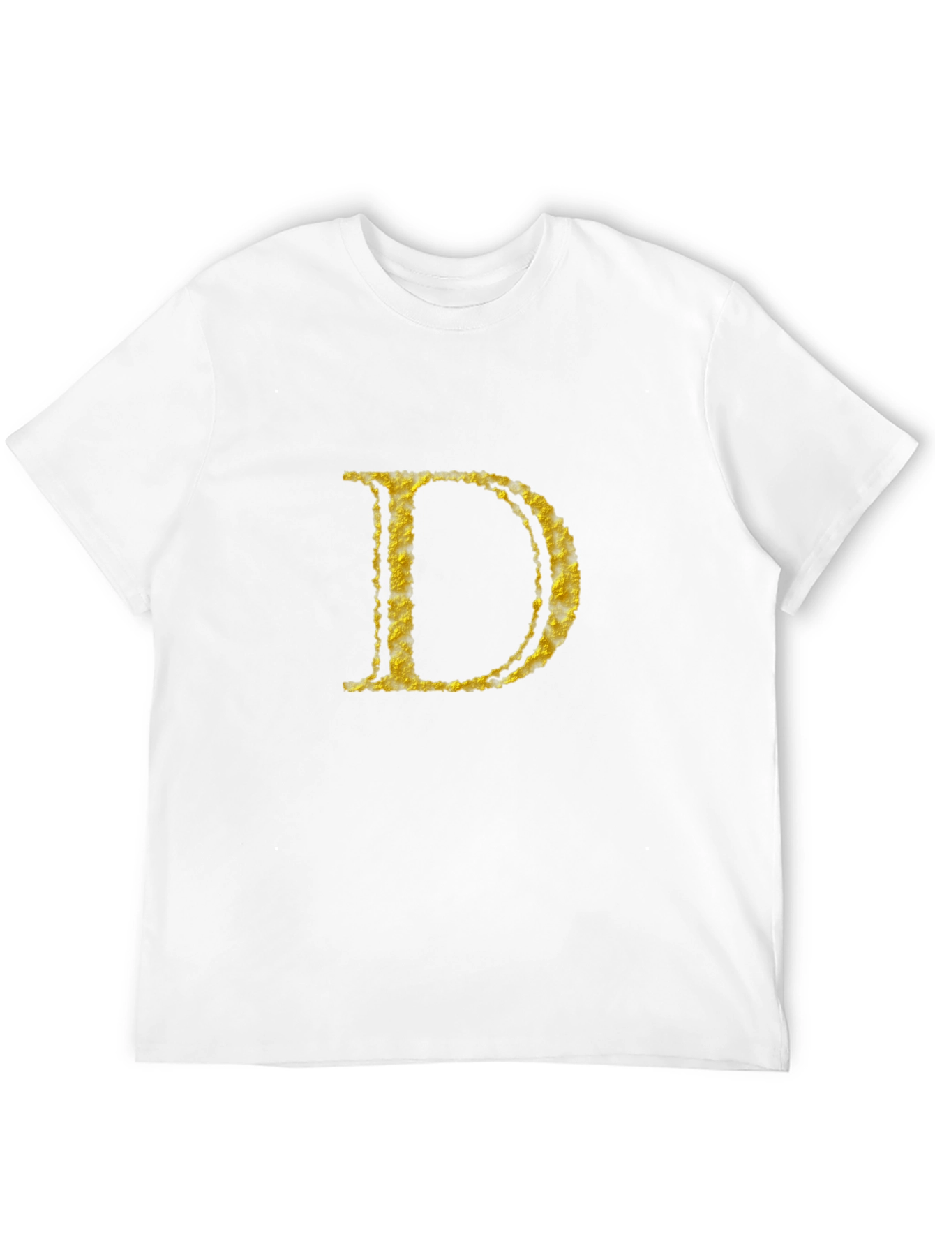 Gold Initial D Black T-Shirt