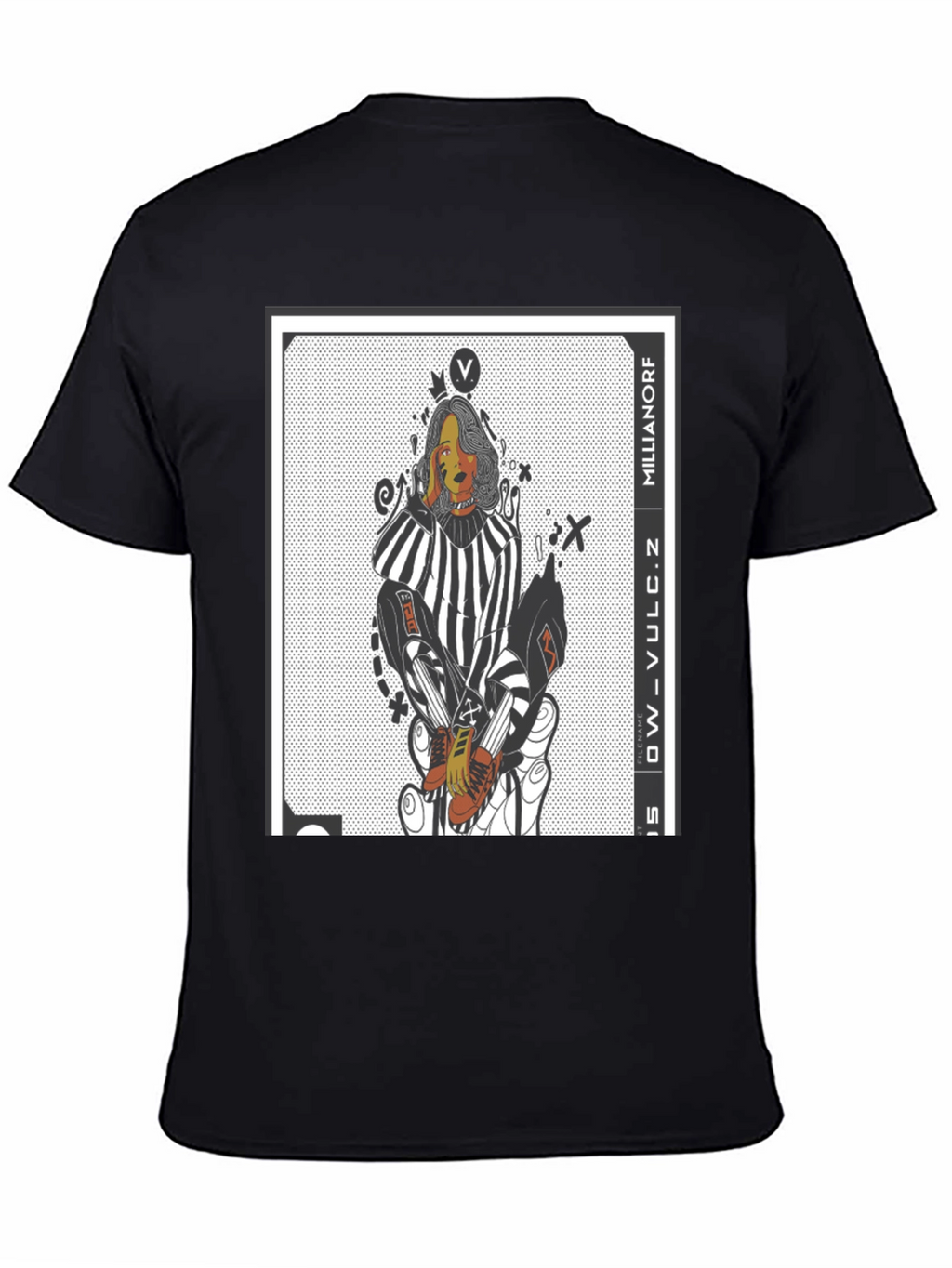 Edgy Graphic Print Tee - Millianorf Vulc Design