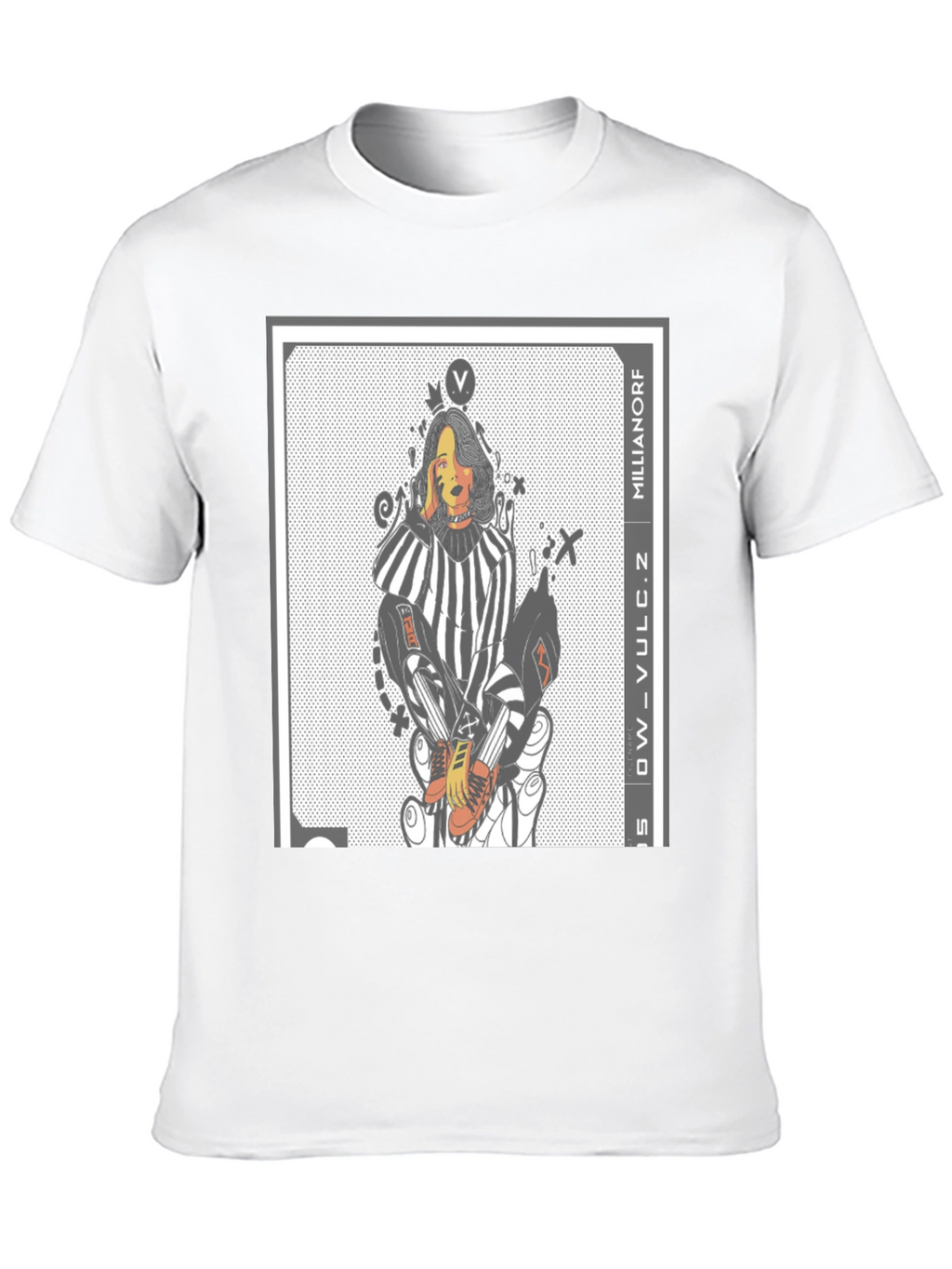 Edgy Graphic Print Tee - Millianorf Vulc Design