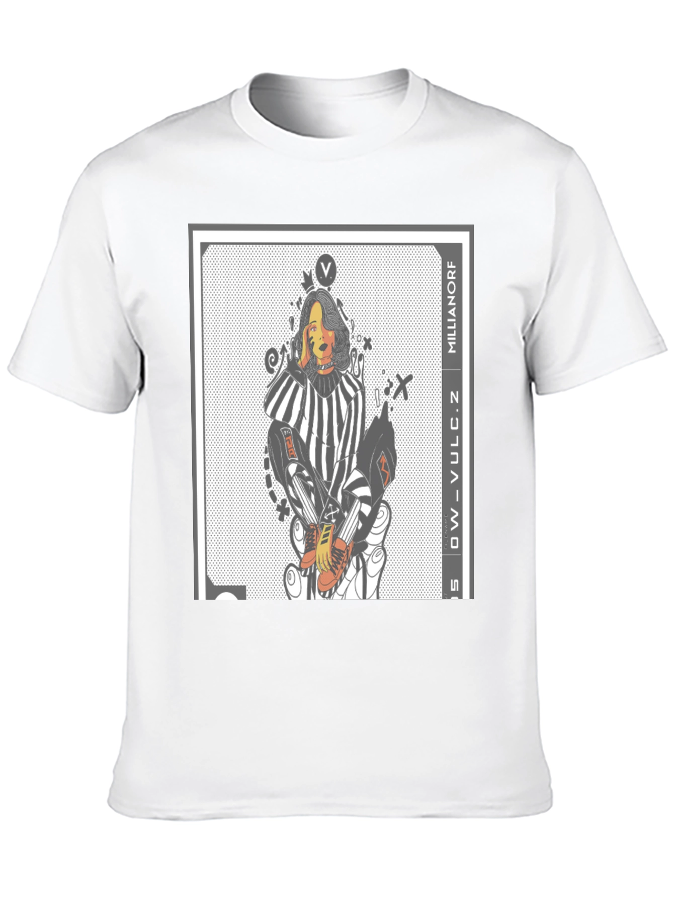 Edgy Graphic Print Tee - Millianorf Vulc Design