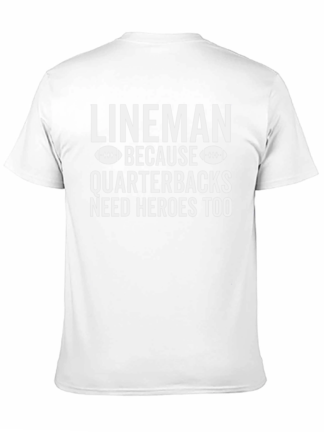 Lineman Quarterback Heroes Graphic T-Shirt