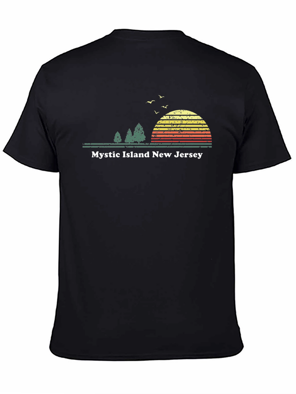 Mystic Island NJ T-Shirt Sunset Graphic Tee