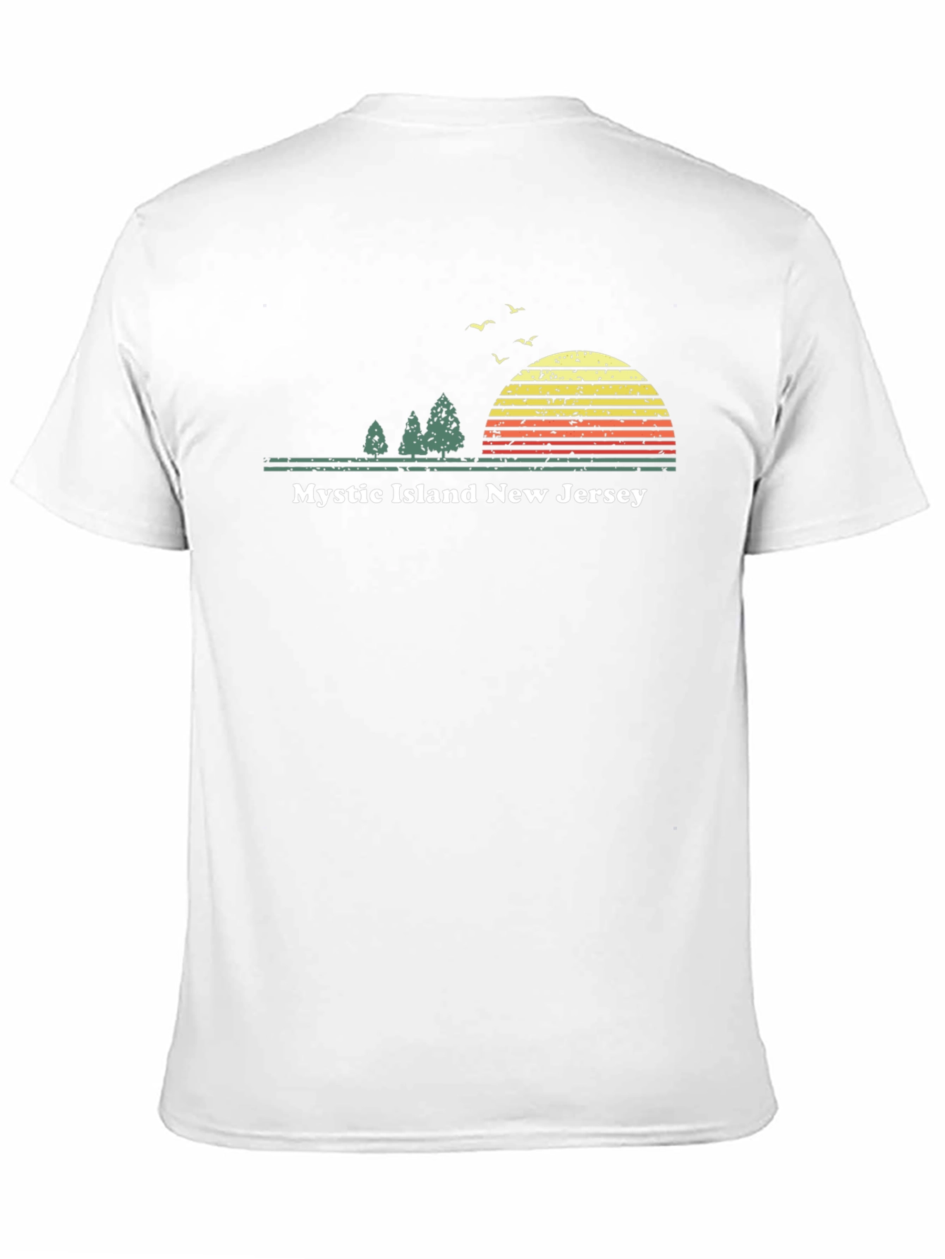 Mystic Island NJ T-Shirt Sunset Graphic Tee
