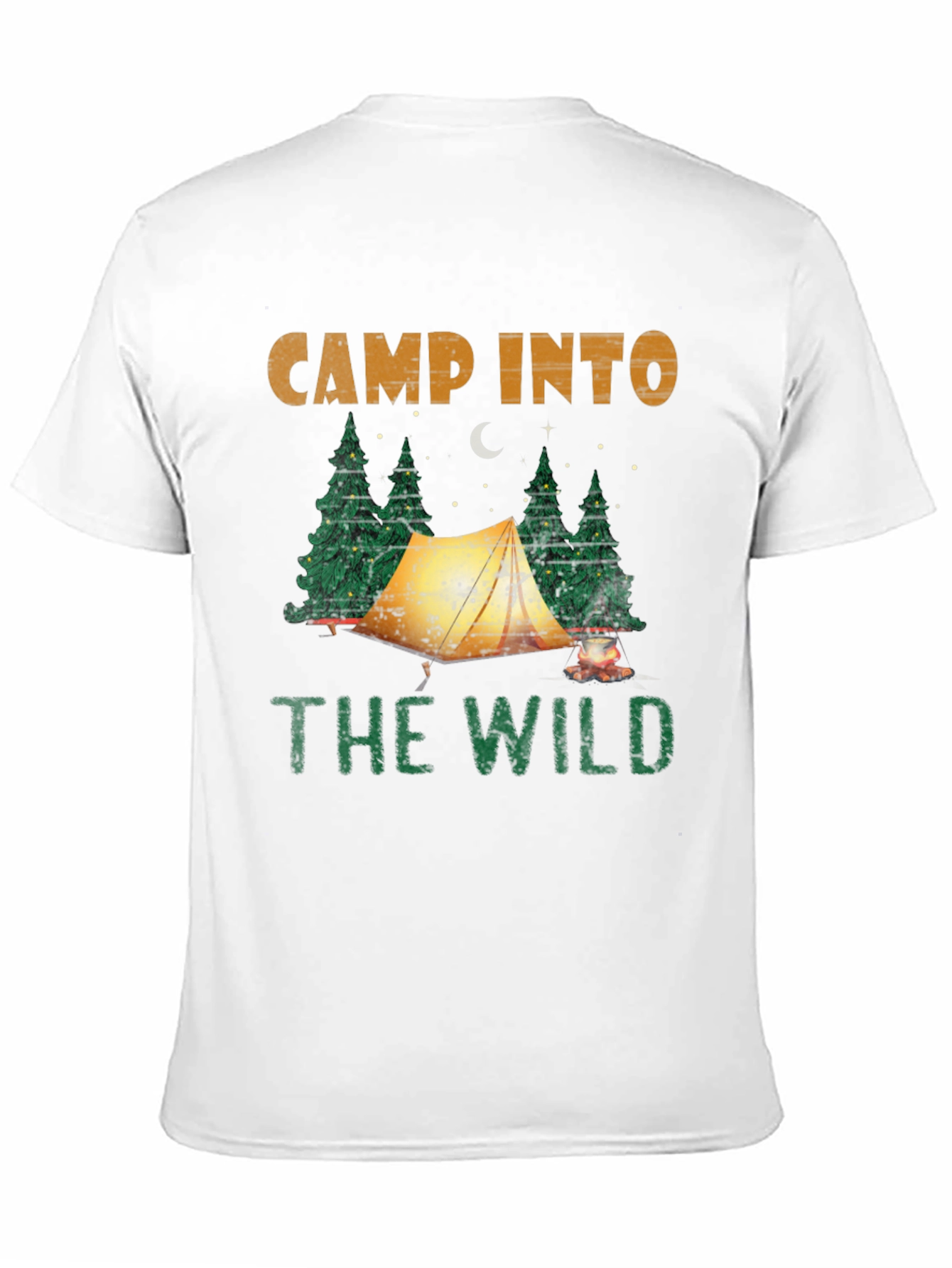 Camp Into The Wild Black Graphic T-Shirt