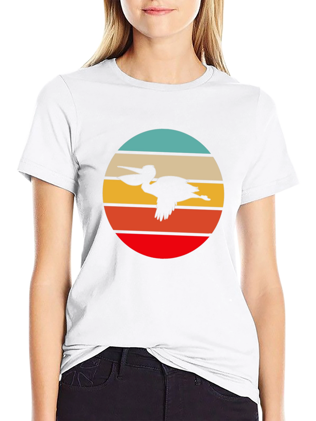 Retro Pelican T-Shirt - Coastal Cool Design