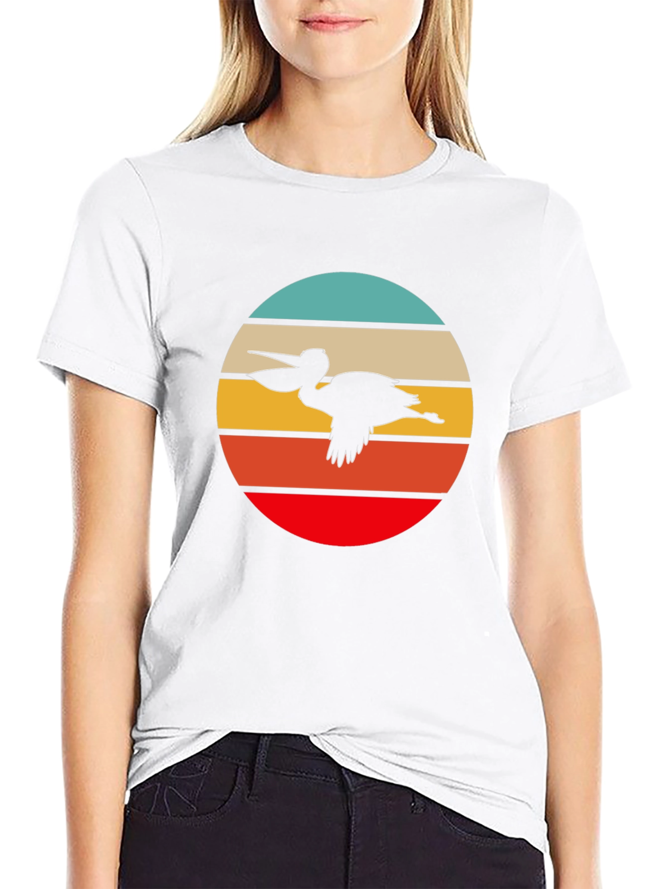Retro Pelican T-Shirt - Coastal Cool Design