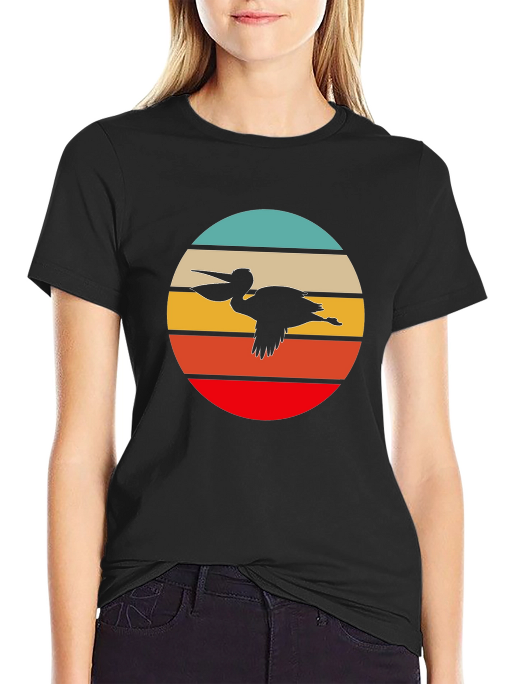 Retro Pelican T-Shirt - Coastal Cool Design