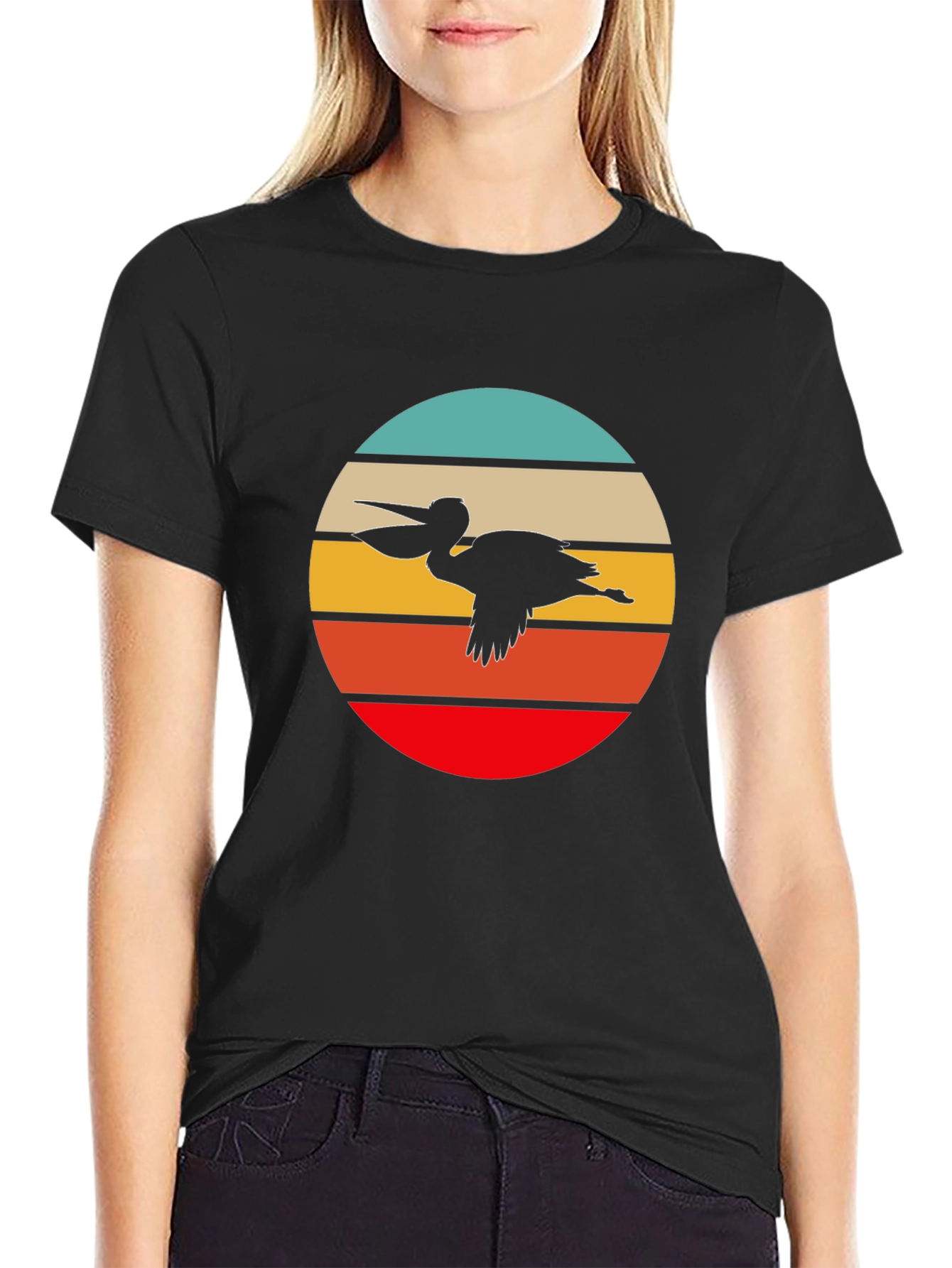 Retro Pelican T-Shirt - Coastal Cool Design