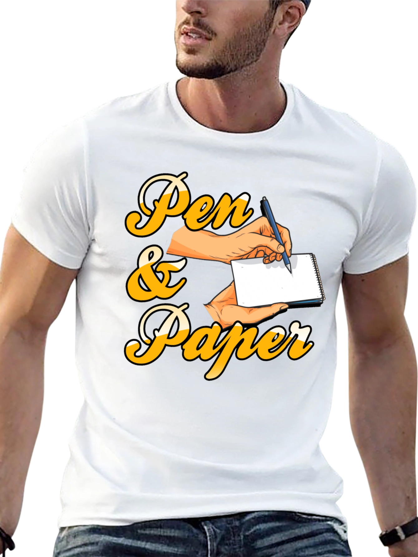 Pen & Paper Black Graphic Tee