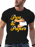 Pen & Paper Black Graphic Tee