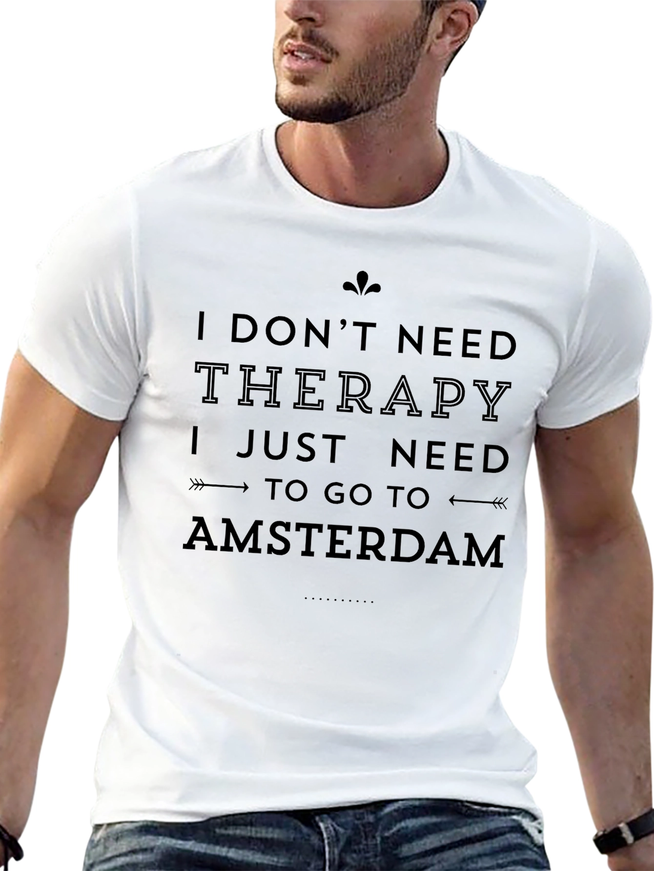 Amsterdam Therapy Mens Black T-Shirt