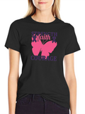 Strength Faith Courage Butterfly Graphic T-Shirt