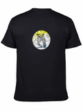 Owl Print Black T-Shirt