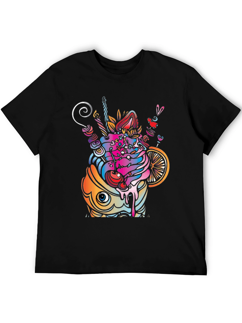 Psychedelic Cupcake Graphic T-Shirt
