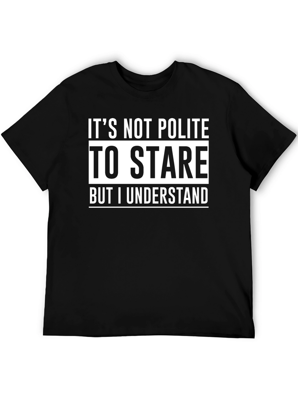 Funny Stare Graphic Tee - Mens Black T-Shirt