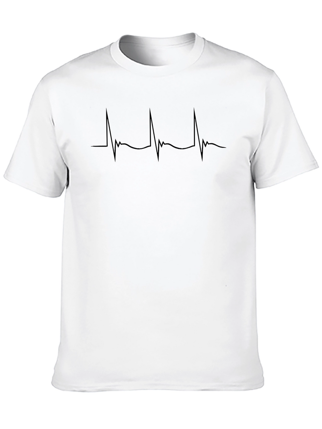 Heartbeat Line Graphic T-Shirt - Soft Cotton Blend