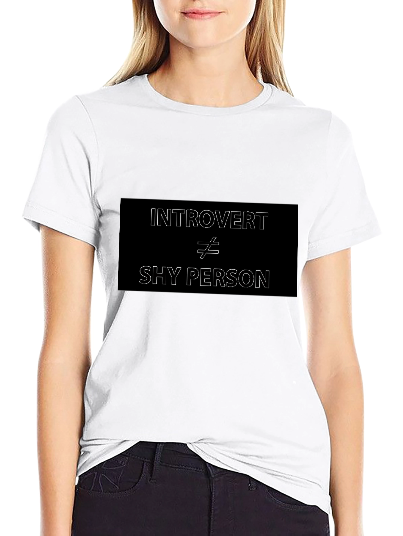 Introvert Not Shy T-Shirt - Mens Black Tee
