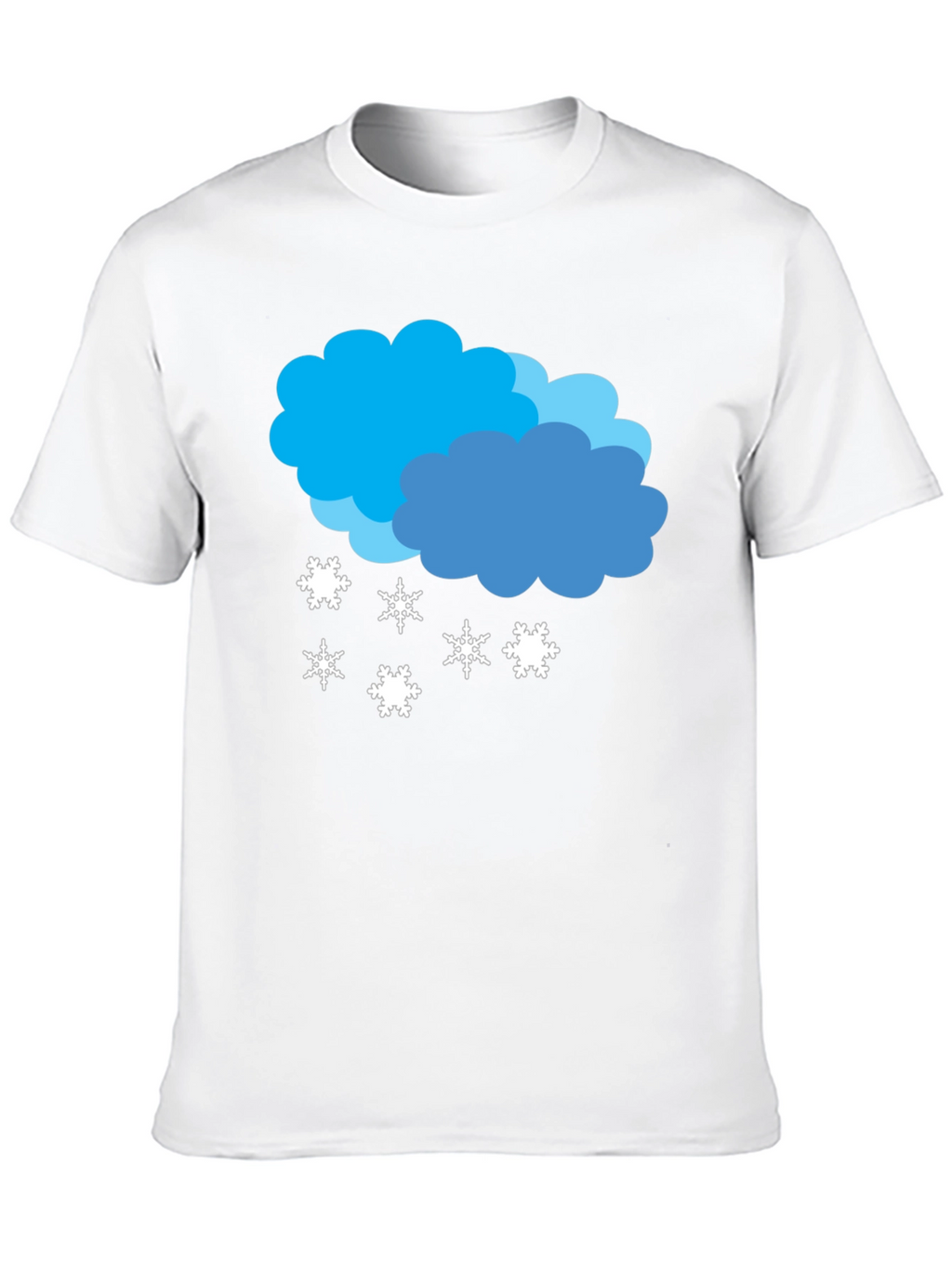 Snowy Cloud Graphic Tee - Black Casual Shirt