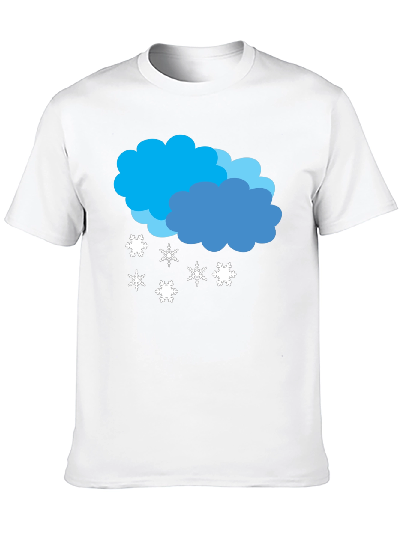 Snowy Cloud Graphic Tee - Black Casual Shirt
