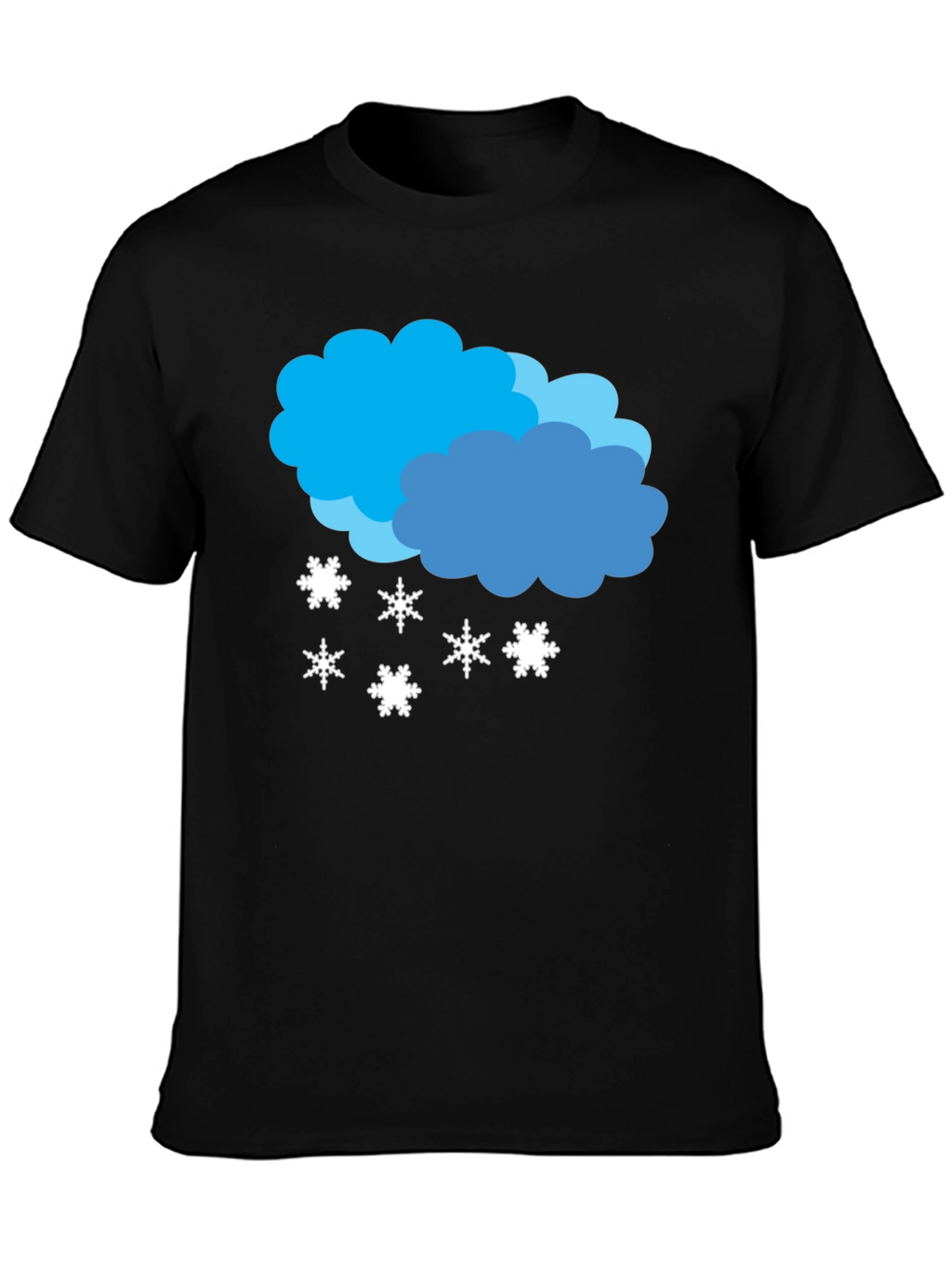 Snowy Cloud Graphic Tee - Black Casual Shirt