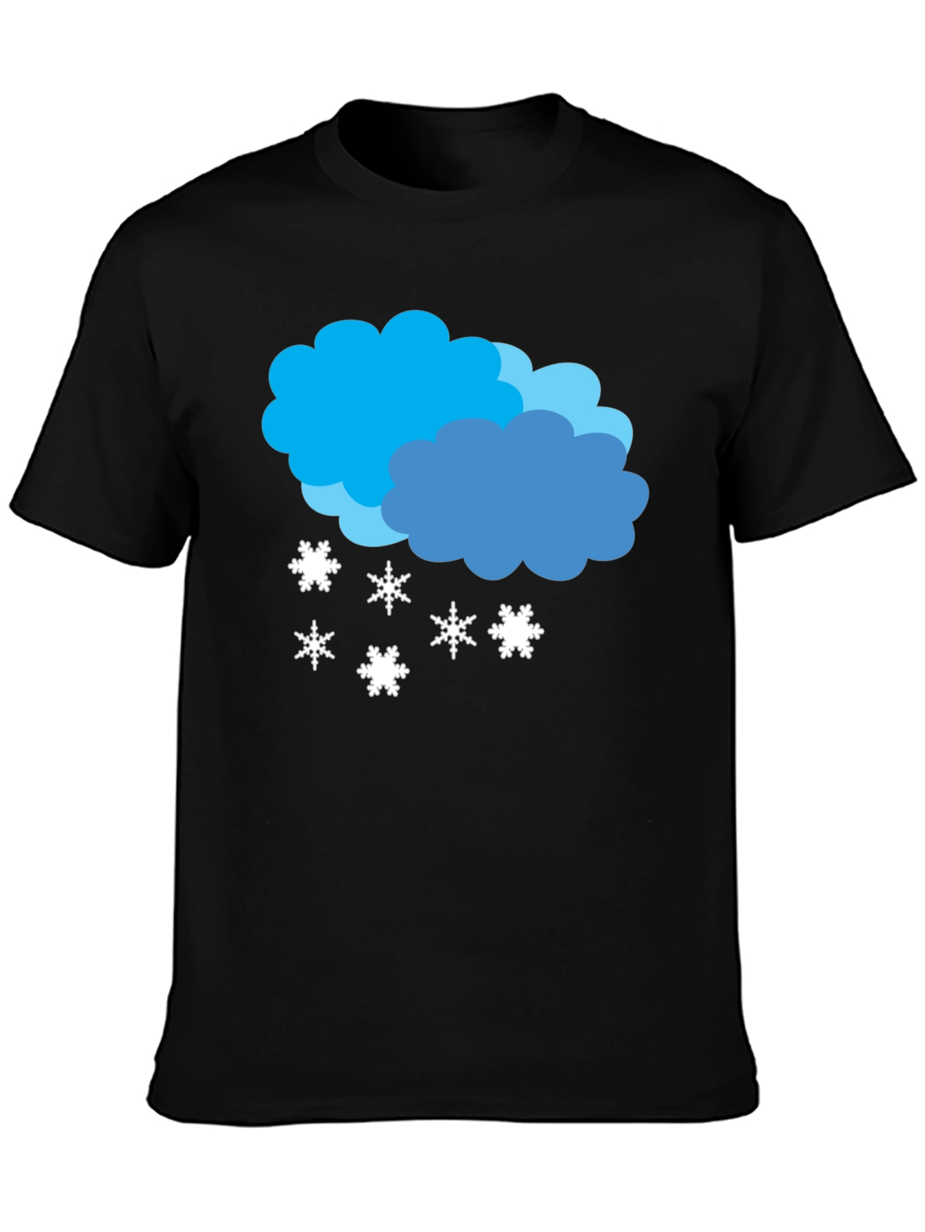 Snowy Cloud Graphic Tee - Black Casual Shirt