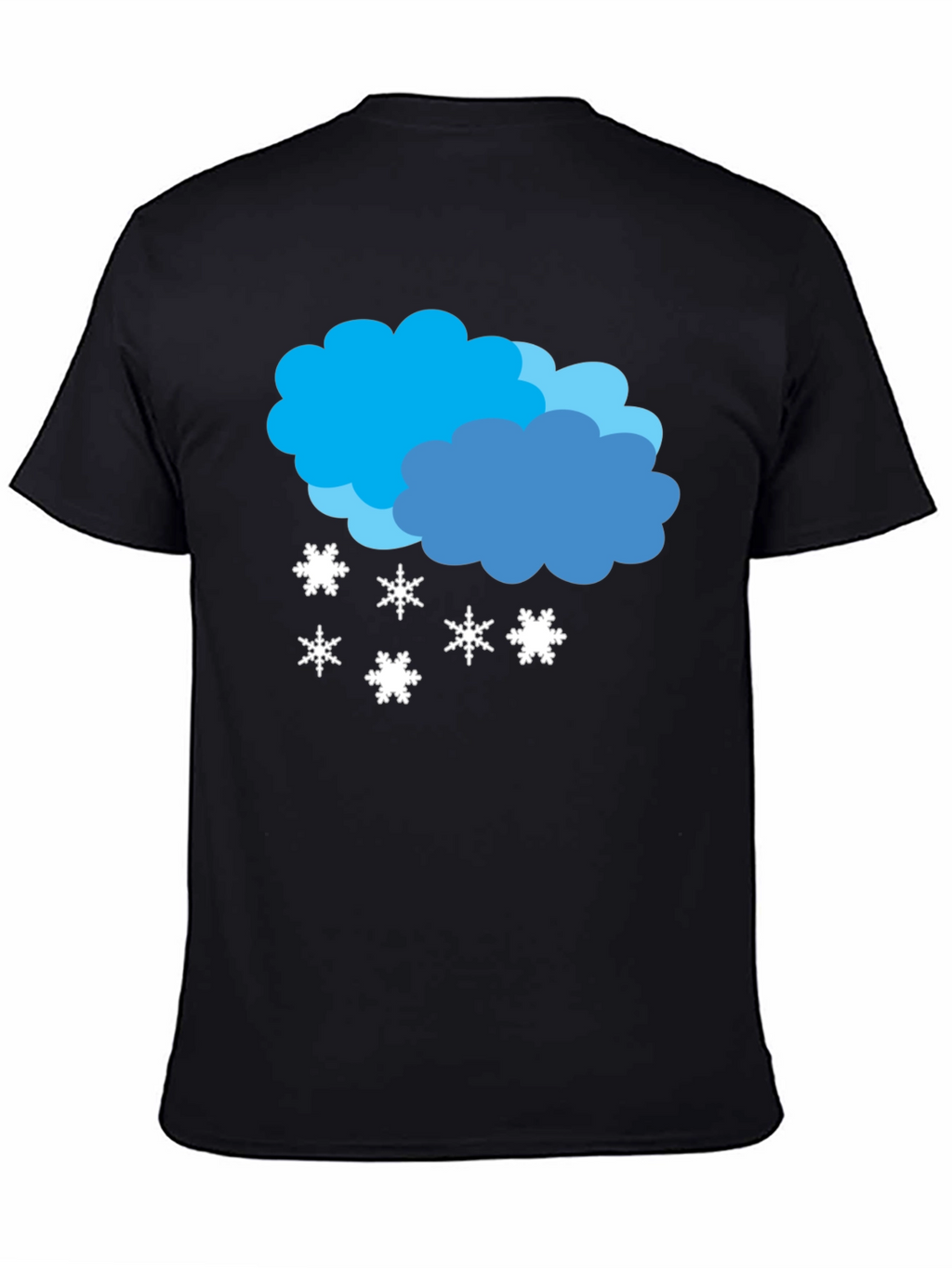 Snowy Cloud Graphic Tee - Black Casual Shirt