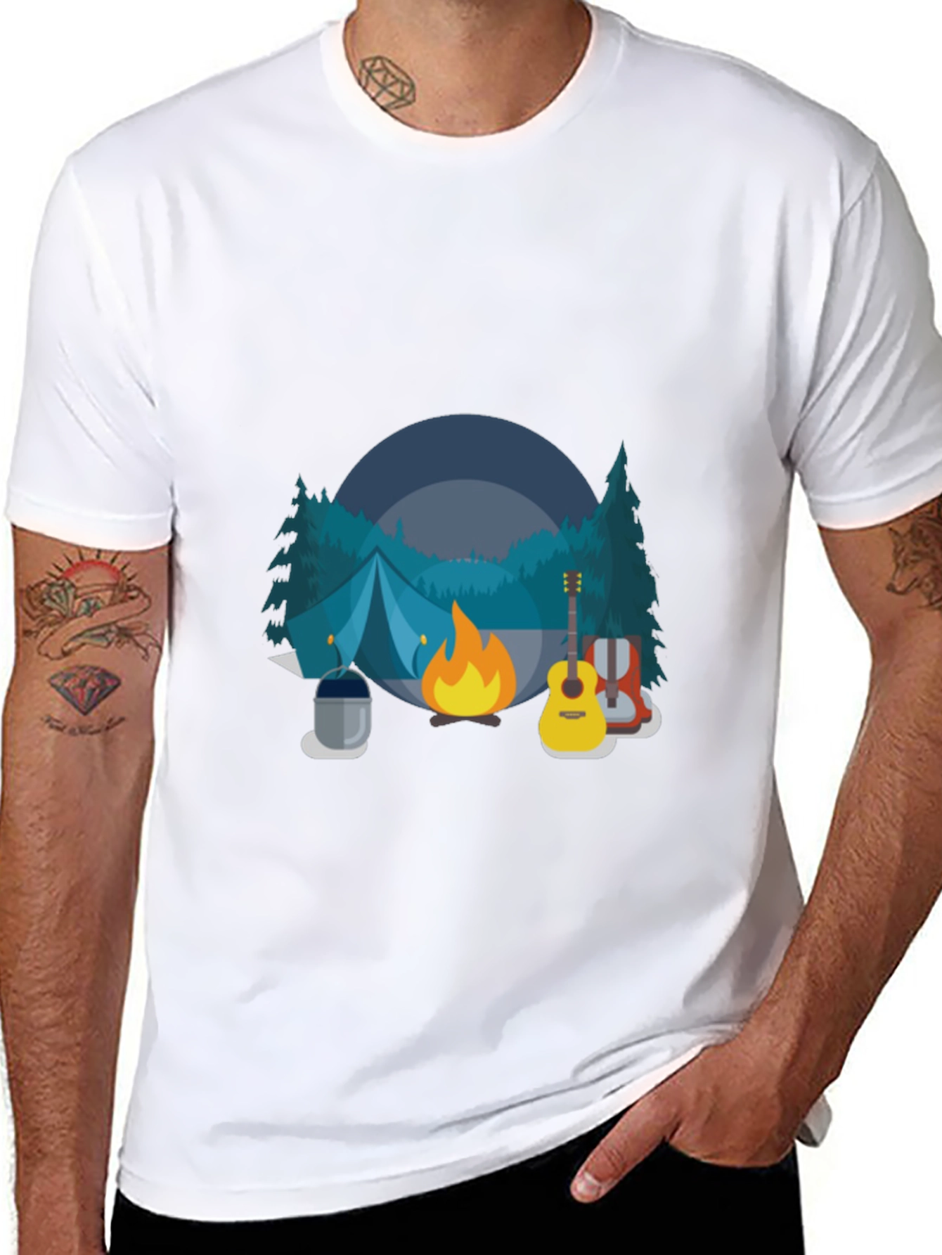 Camping Adventure Black T-Shirt