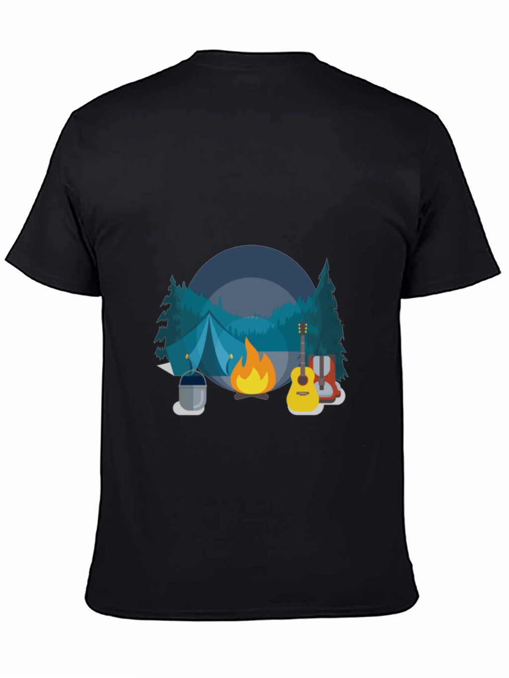 Camping Adventure Black T-Shirt