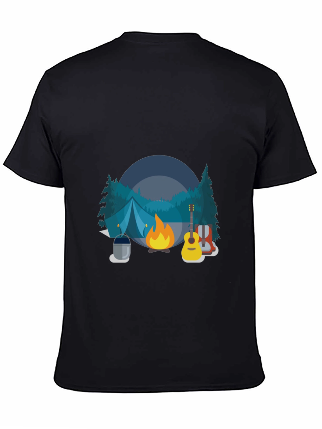 Camping Adventure Black T-Shirt