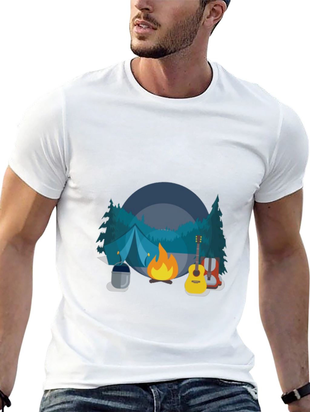 Camping Adventure Black T-Shirt