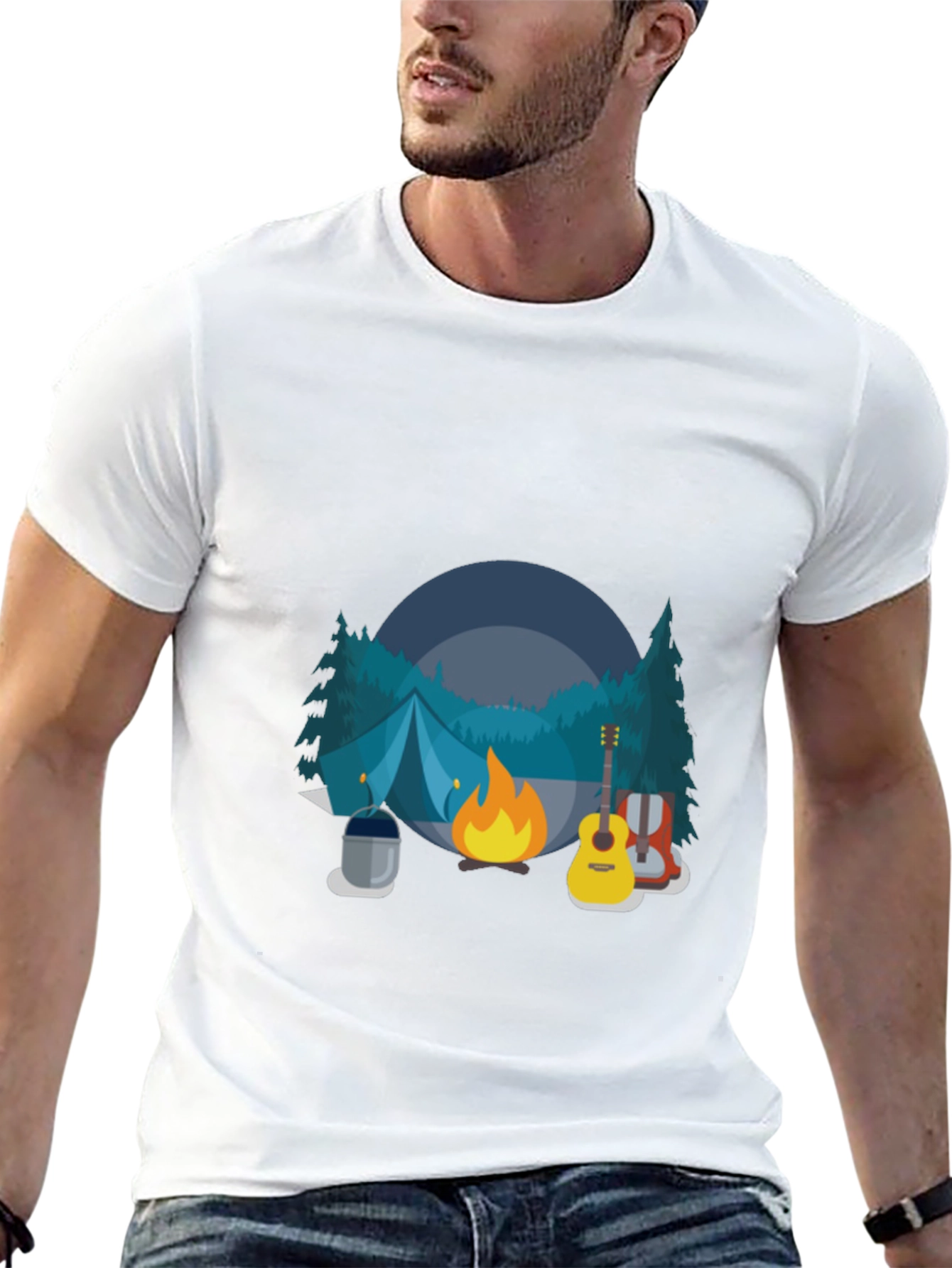 Camping Adventure Black T-Shirt