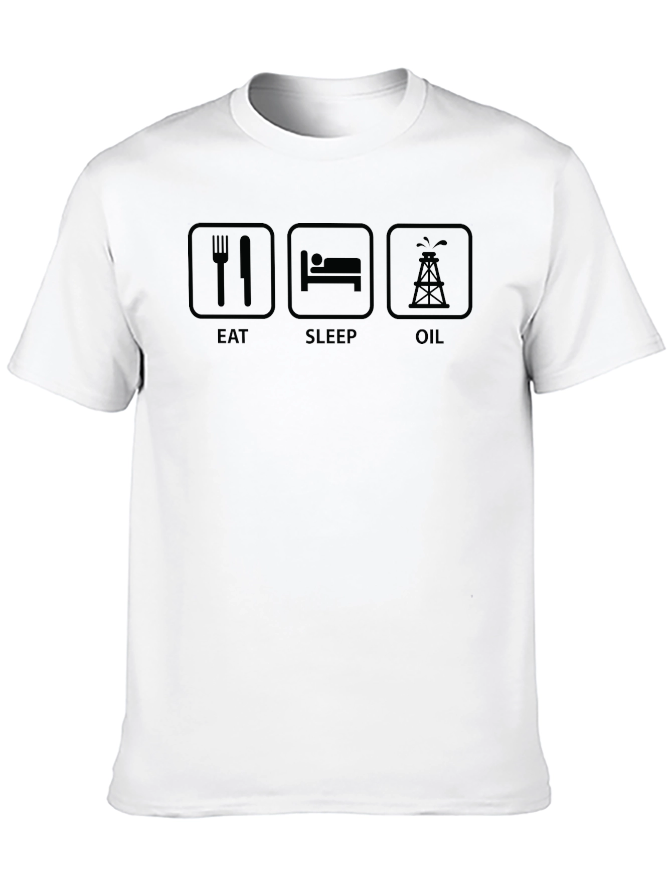 Eat Sleep Oil T-Shirt - Black Graphic Tee