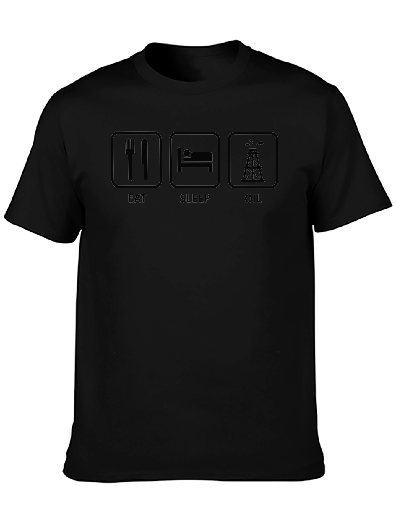 Eat Sleep Oil T-Shirt - Black Graphic Tee