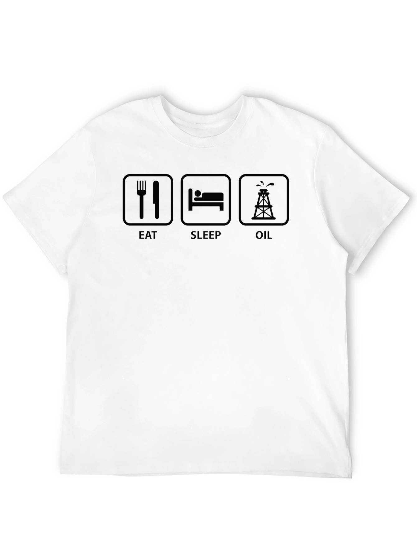 Eat Sleep Oil T-Shirt - Black Graphic Tee