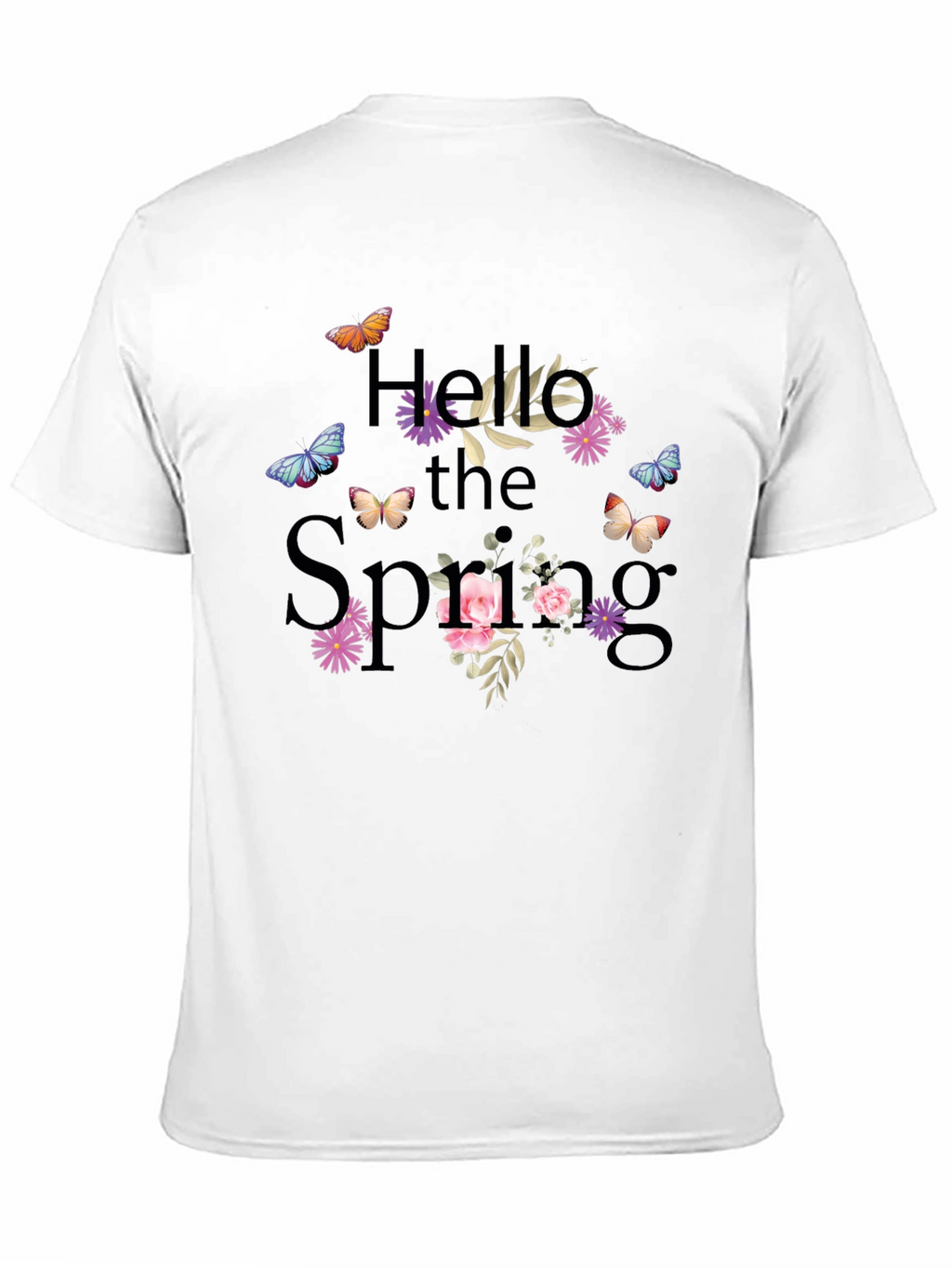 Hello Spring Graphic Tee - Black