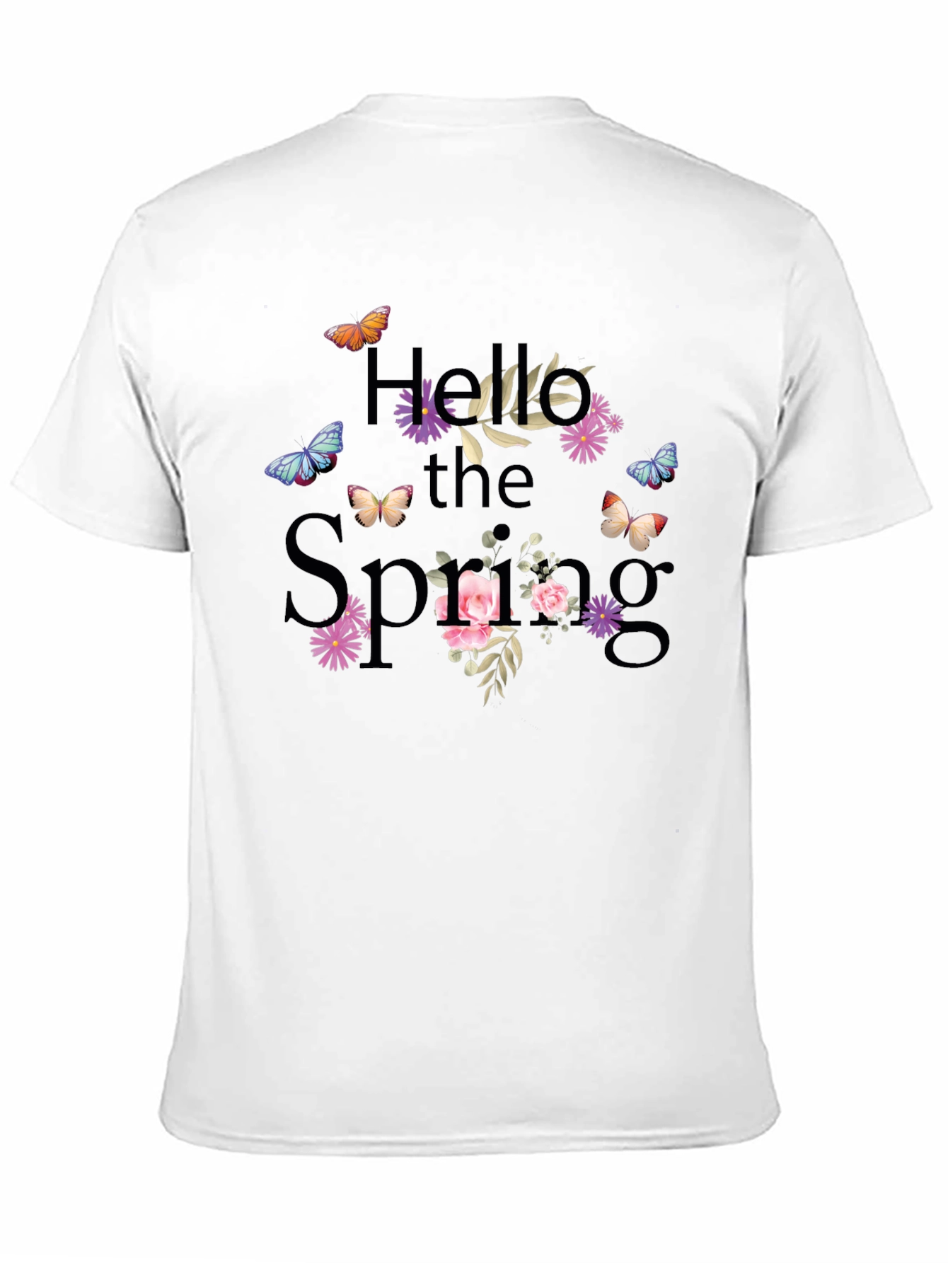 Hello Spring Graphic Tee - Black