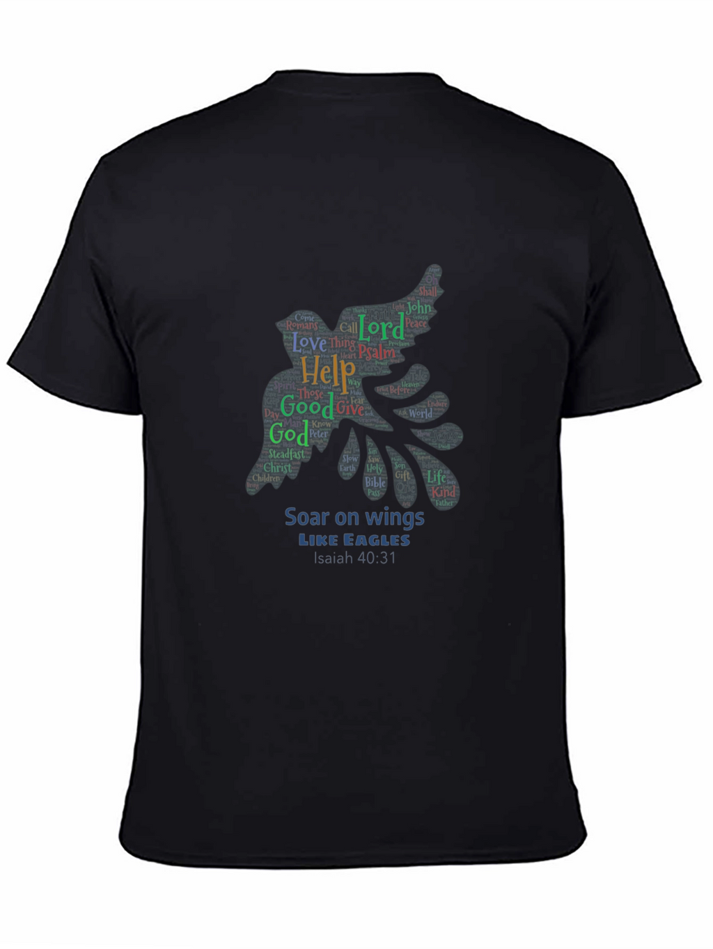 Soar on Wings Eagle Word Art T-Shirt