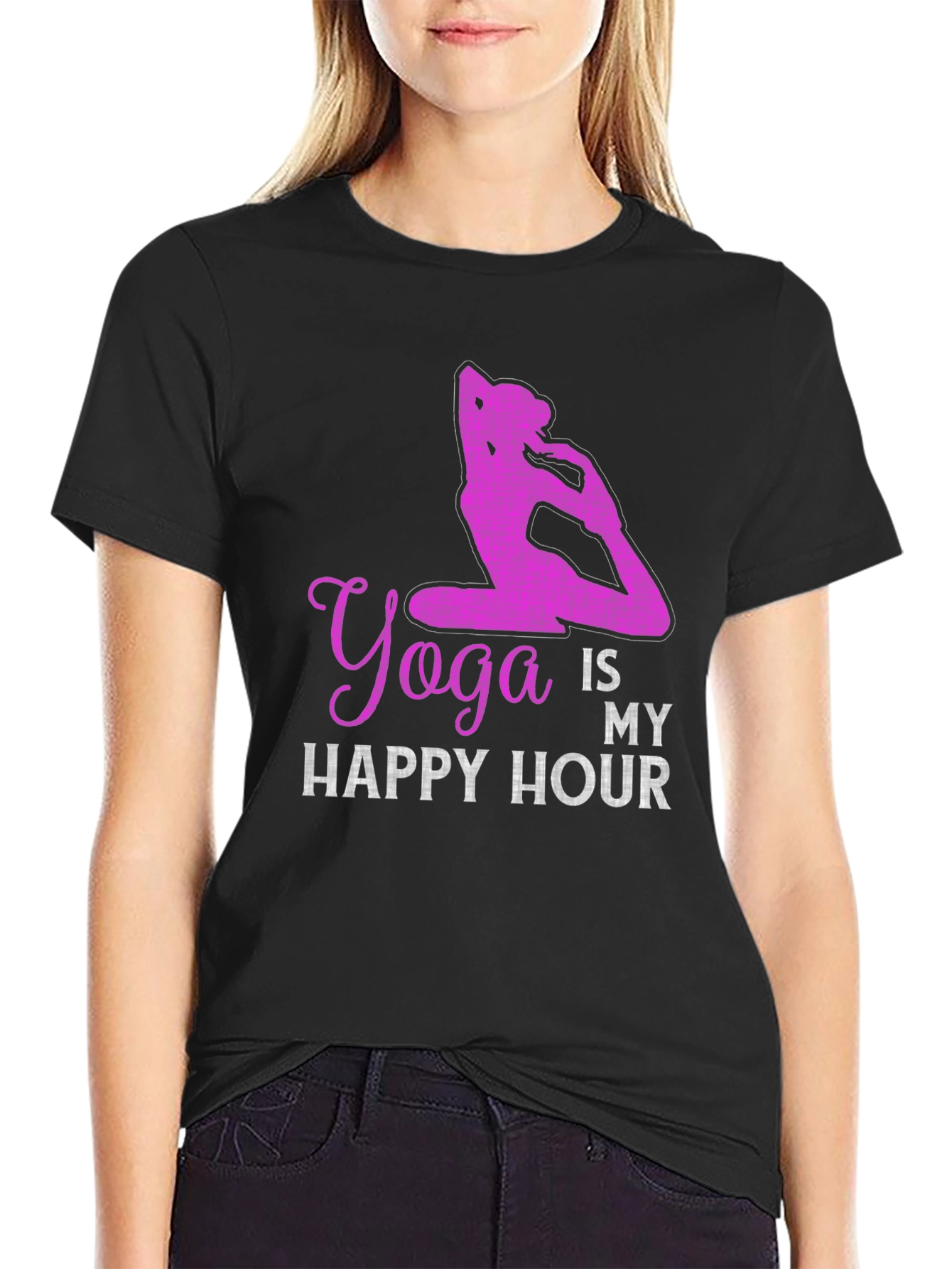 Yoga Is My Happy Hour Graphic Tee