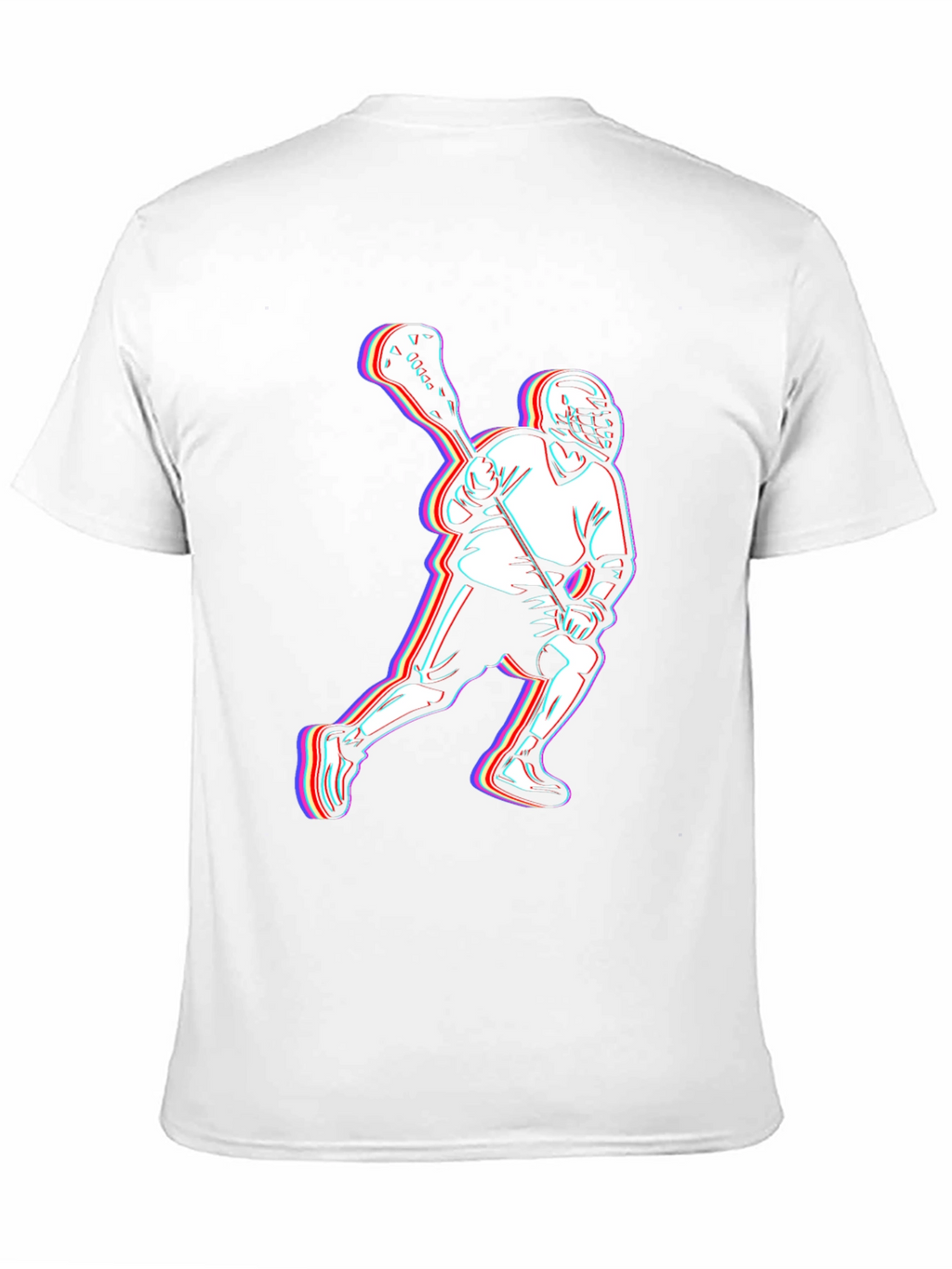 Lacrosse Player Black T-Shirt - Sporty Comfortable