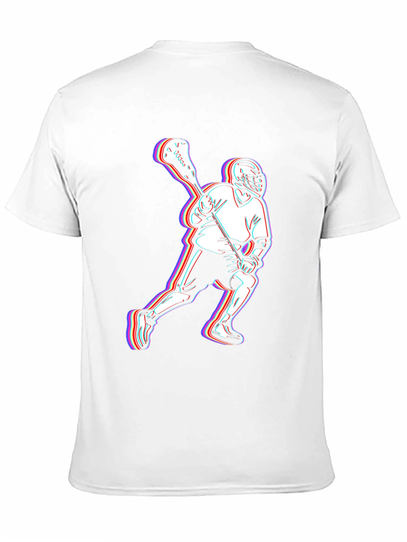 Lacrosse Player Black T-Shirt - Sporty Comfortable