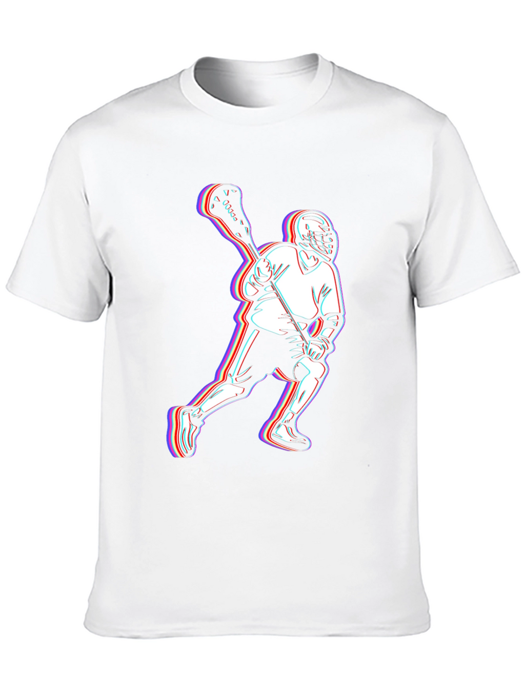 Lacrosse Player Black T-Shirt - Sporty Comfortable